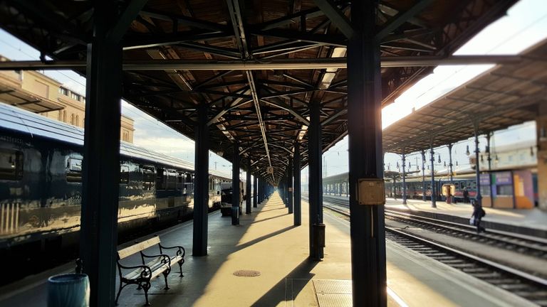 Boarding the daily EC train which is heading to Warsaw from Budapest